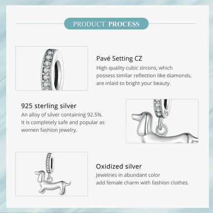 Sterling Silver Dachshund Charm The Doxie World