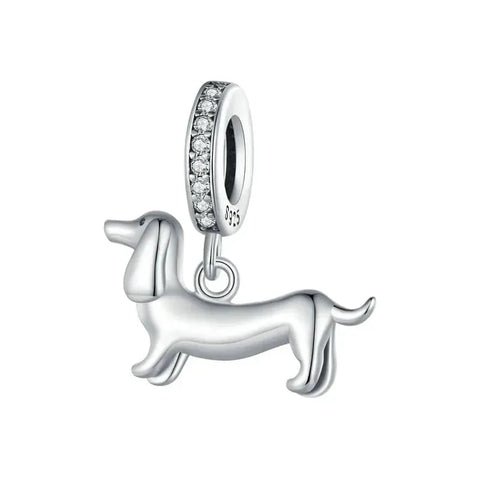 Sterling Silver Dachshund Charm Charm The Doxie World