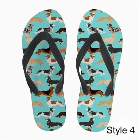 Summer Star Dachshund Flip Flops Style 4 / 5 The Doxie World
