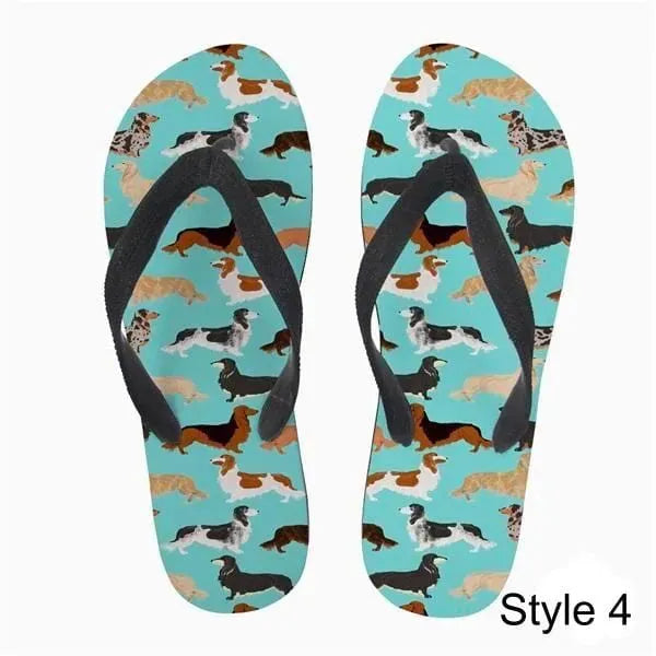 Summer Star Dachshund Flip Flops Style 4 / 5 The Doxie World