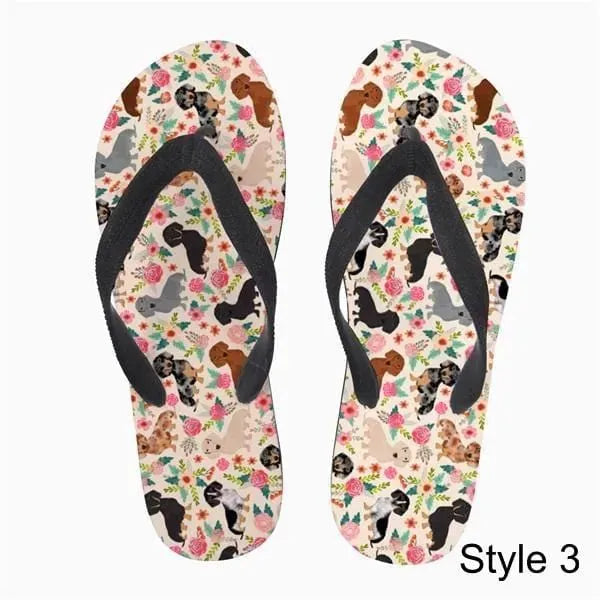 Summer Star Dachshund Flip Flops Style 3 / 5 The Doxie World