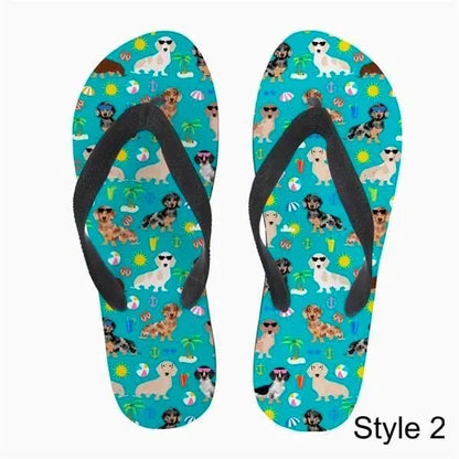 Summer Star Dachshund Flip Flops Style 2 / 5 The Doxie World
