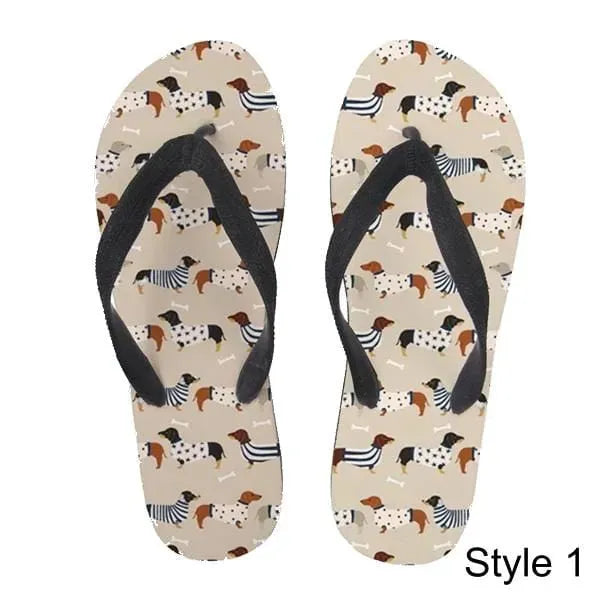 Summer Star Dachshund Flip Flops Style 1 / 5 The Doxie World
