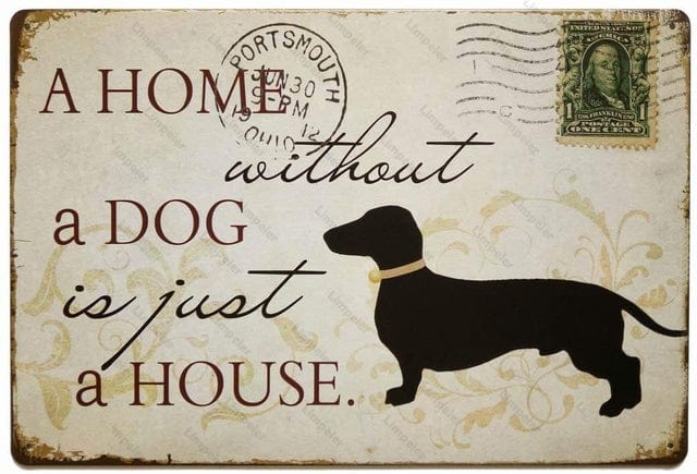 Types of Dachshunds Wall Art A home without a dog is just a house / 20x30cm/7.8"x11.8" The Doxie World