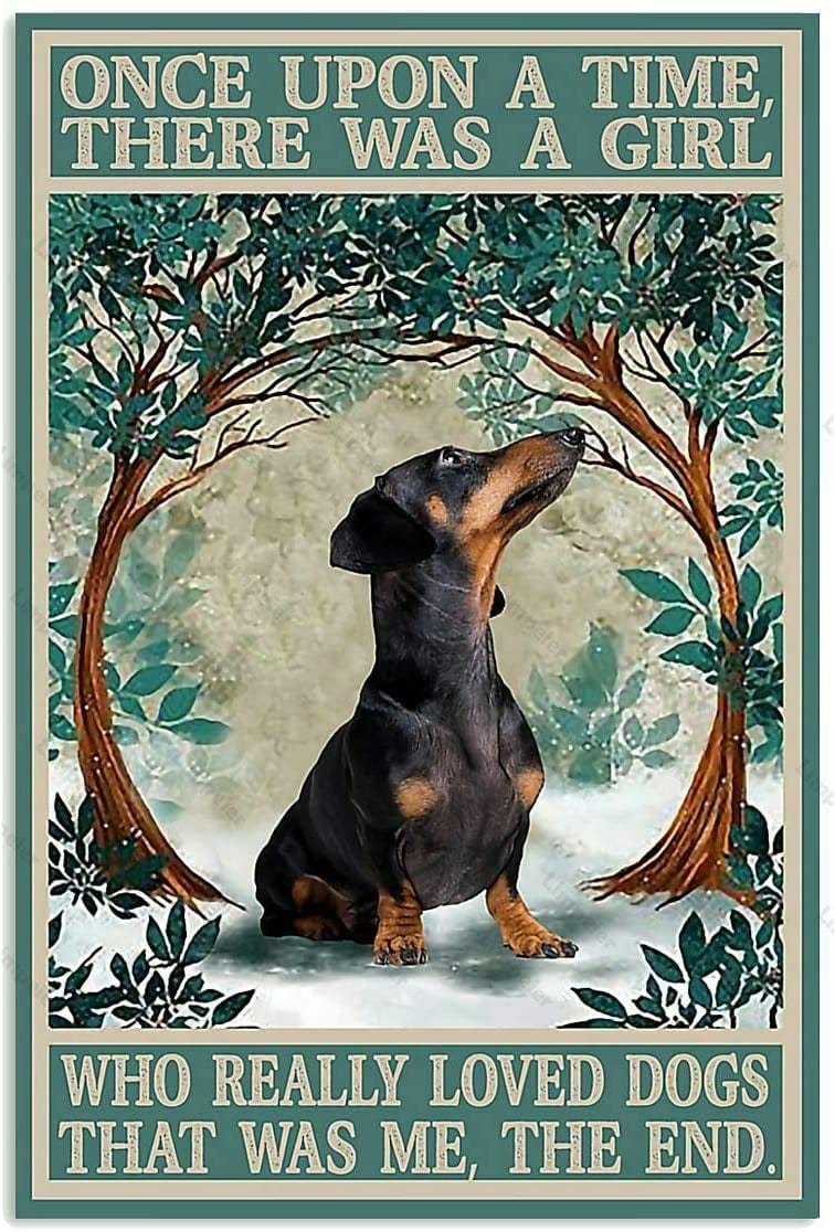 Types of Dachshunds Wall Art Once upon a time / 20x30cm/7.8"x11.8" The Doxie World