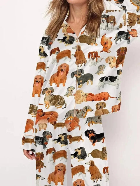 Weenie Dog Long Pajama Set The Doxie World