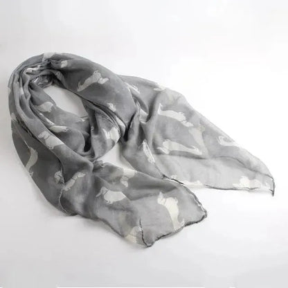 Wiener Dog Scarf gray The Doxie World