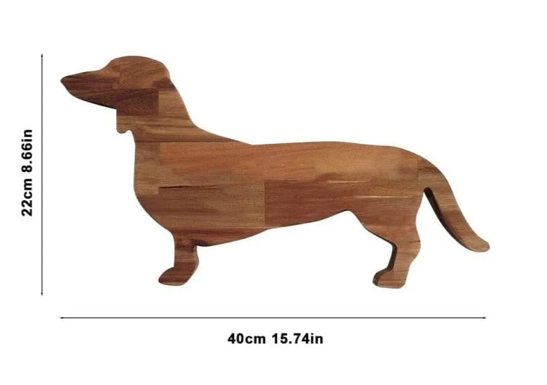 Wooden Dachshund Serving Board Wood / 40x22cm/16”x8.5” The Doxie World
