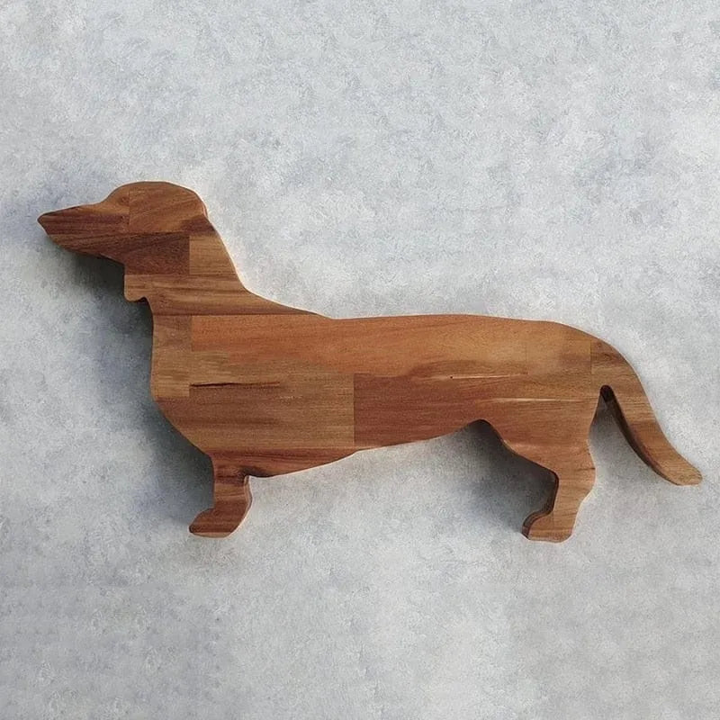Wooden Dachshund Serving Board Wood / 40x22cm/16”x8.5” The Doxie World