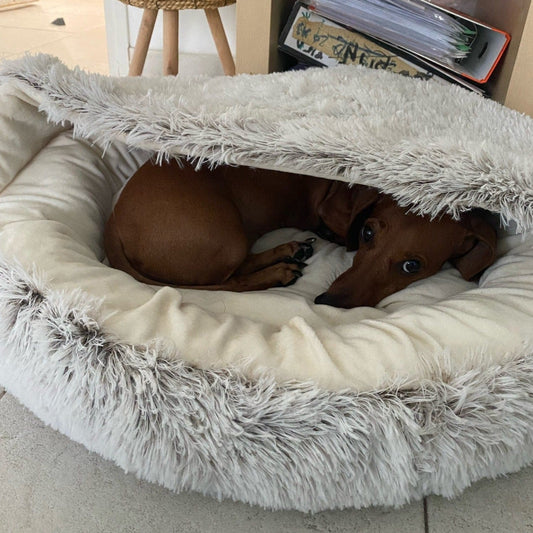 Dachshund Fluffy Cave Bed The Doxie World