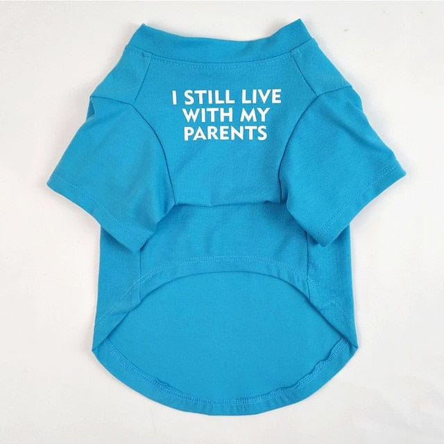 ''I Still live With My Parents'' - Printed Dog T-Shirt The Doxie World